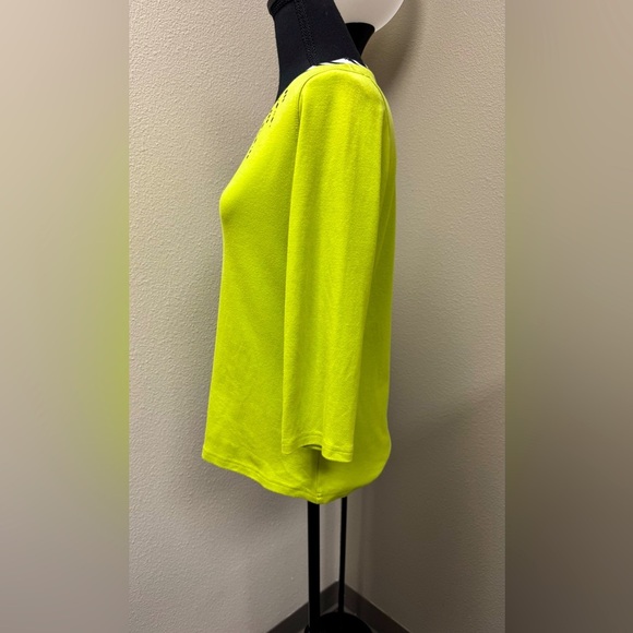 Vincente’ Retro Unique 90s Y2K Vibrant Green Embellished Blouse - Size Small - Picture 3 of 10